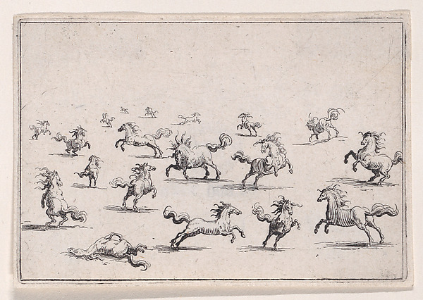 Chevaux Courant en Liberté (Horses Running Freely), from Les Caprices Series B, The Nancy Set