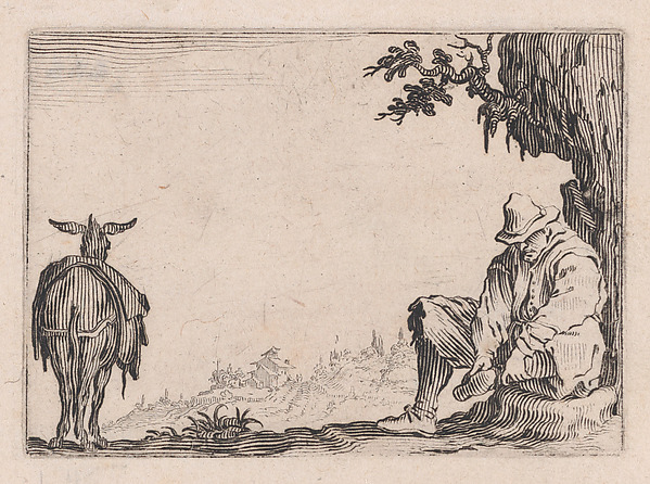 Le Paysan se Déchaussant (The Peasant Removing his Shoes), from Les Caprices Series B, The Nancy Set