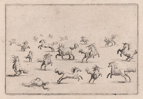 Chevaux Courant en Liberté (Horses Running Freely), from Les Caprices Series B, The Nancy Set