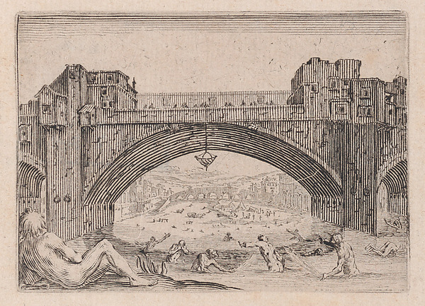 Le Ponte-Vecchio, a Florence (The Ponte-Vecchio, in Florence), from Les Caprices Series B, The Nancy Set