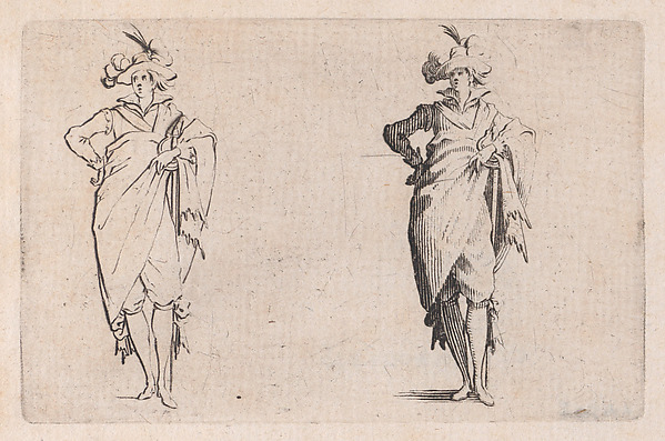 Le Gentilhomme de Face, la Main Droite sur la Hanche (The Gentleman Facing the Front, his Right Hand on his Hip), from Les Caprices Series B, The Nancy Set