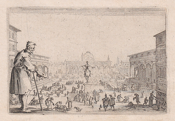Le Marché de la Place de L'Annonciade a Florence (The Market in the Piazza della Annunziata in Florence), from Les Caprices Series B, The Nancy Set