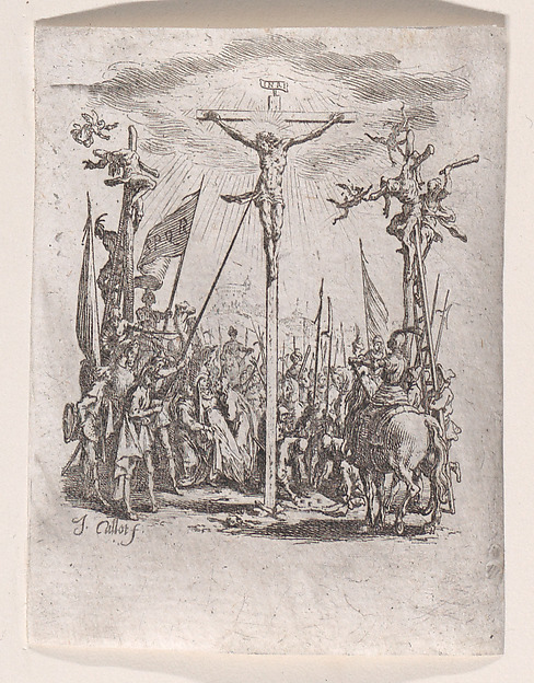 Jésus est Percé d'une Lance (Jesus is Pierced with a Spear), from "La Petite Passion" (The Little Passion) by Jacques Callot