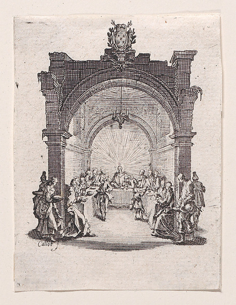 La Cène (The Last Supper), from "La Petite Passion" (The Little Passion) by Jacques Callot
