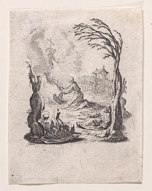 Jésus au Jardin des Oliviers (Jesus in the Garden of Olives), from "La Petite Passion" (The Little Passion) by Jacques Callot