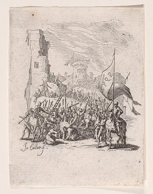 Le Portement de Croix (Jesus Carrying the Cross), from "La Petite Passion" (The Little Passion) by Jacques Callot