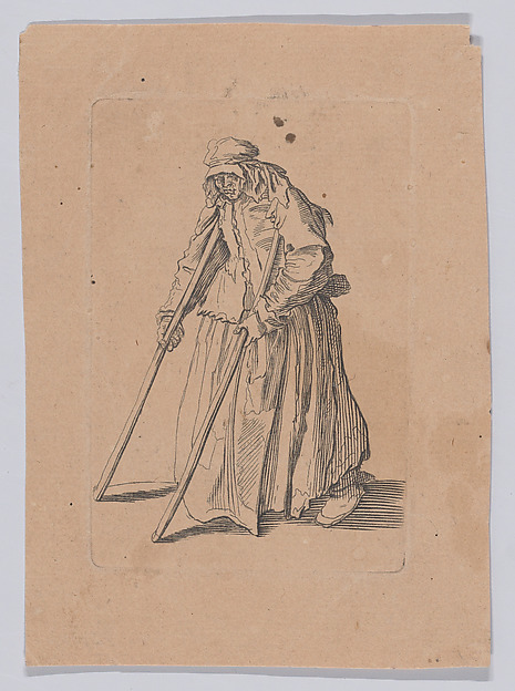 Reverse and Reduced Copy of La Mendiante aux Béquilles (The Female Beggar with Crutches), from Les Gueux suite appelée aussi Les Mendiants, Les Baroni, ou Les Barons (The Beggars, also called the Barons)