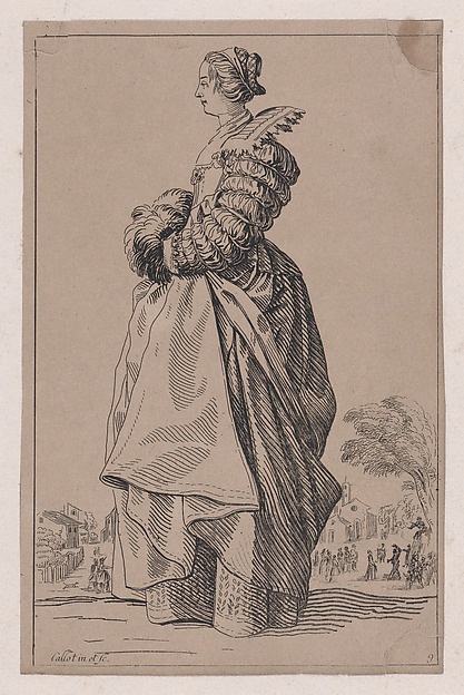 Copy of La Dame de Profil Ayant les Mains dans son Manchon (The Lady in Profile Having her Hands inside of her Muff), from La Noblesse (The Nobility)