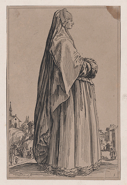 Copy of La Dame Coiffée d'un Grand Voile et a la Robe Bordée de Fourrures (The Lady Wearing a Long Veil and a Fur-Lined Robe), from La Noblesse (The Nobility)