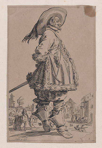 Copy of Le Gentilhomme au Manteau Bordé de Fourrures Tenant ses Mains Derrière le Dos (The Gentleman with a Fur-Lined Mantle Holding His Hands Behind his Back), from La Noblesse (The Nobility)