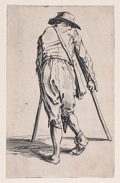 Le Mendiant aux Béquilles Coiffé d'un Chapeau et Vu de Dos (The Beggar with Crutches and a Hat Viewed from Behind), from Les Gueux suite appelée aussi Les Mendiants, Les Baroni, ou Les Barons (The Beggars, also called the Barons)