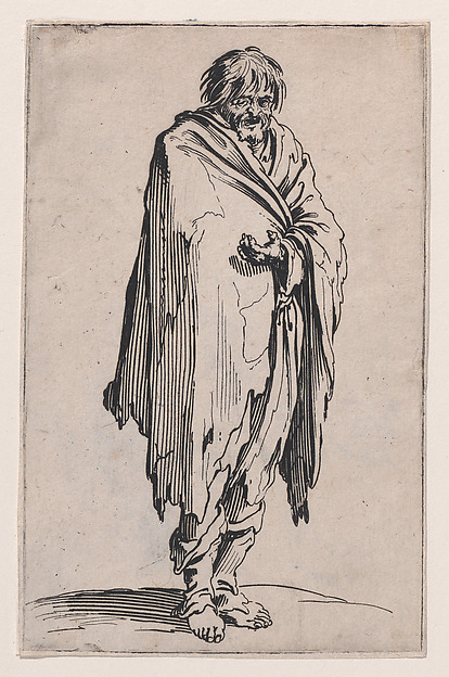 Le Mendiant a la Tête Découverte et aux Pieds Nuds (The Beggar with the Uncovered Head and Bare Feet), from Les Gueux suite appelée aussi Les Mendiants, Les Baroni, ou Les Barons (The Beggars, also called the Barons)