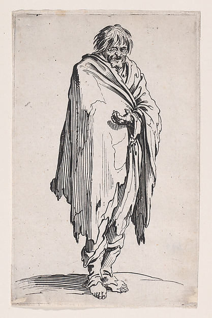 Le Mendiant a la Tête Découverte et aux Pieds Nuds (The Beggar with the Uncovered Head and Bare Feet), from Les Gueux suite appelée aussi Les Mendiants, Les Baroni, ou Les Barons (The Beggars, also called the Barons)