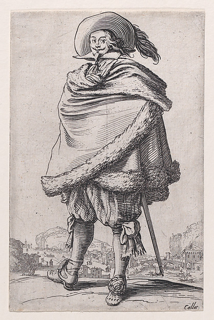 Le Gentilhomme Enroulé dans son Manteau Bordé de Fourrures (The Gentleman Wrapped in a Fur-Lined Mantle), from La Noblesse (The Nobility)