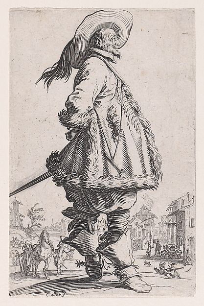 Le Gentilhomme au Manteau Bordé de Fourrures Tenant ses Mains Derrière le Dos (The Gentleman with the Fur-Lined Mantle Holding his Hands Behind his Back), from La Noblesse (The Nobility)