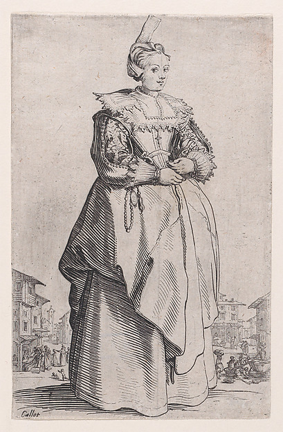 La Dame a la Petite Coiffe Relevée en Arrière (The Lady with the Hairstyle that is Lifted to the Back), from La Noblesse (The Nobility)