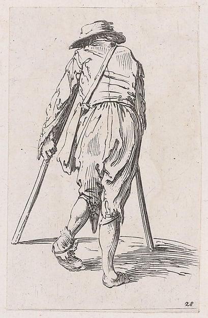 Reverse Copy Le Mendiant aux Béquilles Coiffé d'un Bonnet (The Beggar on Crutches Wearing a Bonnet), from Les Gueux suite appelée aussi Les Mendiants, Les Baroni, ou Les Barons (The Beggars, also called the Barons)