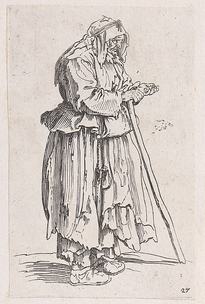 Reverse Copy of Le Gentilhomme Enroulé dans son Manteau Bordé de Fourrures (The Gentleman Wrapped in his Fur Lined Mantle), from La Noblesse (The Nobility)