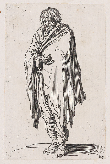 Reverse Copy of Le Mendiant a la Tête Découverte et aux Pieds Nus (The Beggar with Bare Head and Feet), from Les Gueux suite appelée aussi Les Mendiants, Les Baroni, ou Les Barons (The Beggars, also called the Barons)
