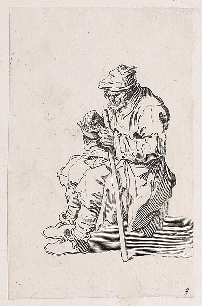 Reverse Copy of Le Gueux Assis et Mangeant (The Beggar Sitting and Eating), from Les Gueux suite appelée aussi Les Mendiants, Les Baroni, ou Les Barons (The Beggars, also called the Barons)
