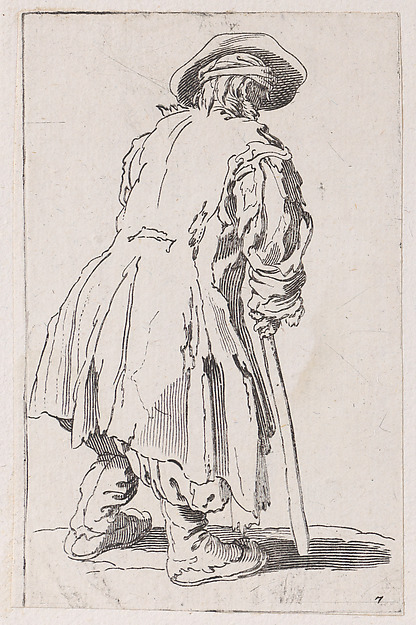 Reverse Copy of Le Vieux Mendiat a une Seule Béquille (The Old Beggar with One Crutch), from Les Gueux suite appelée aussi Les Mendiants, Les Baroni, ou Les Barons (The Beggars, also called the Barons)
