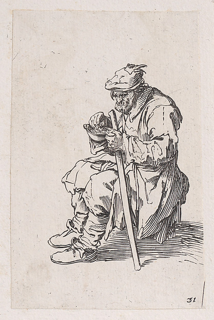 Reverse Copy of Le Gueux Assis et Mangeant (The Beggar Sitting and Eating), from Les Gueux suite appelée aussi Les Mendiants, Les Baroni, ou Les Barons (The Beggars, also called the Barons)