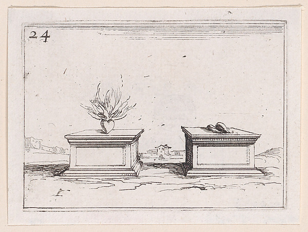 Les Deux Coeurs (The Two Hearts), from Lux Claustri ou La Lumière du Cloitre (The Light of the Cloisters), plate 24
