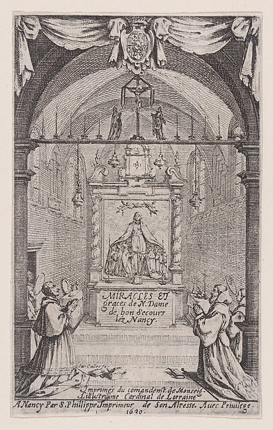 Frontispiece, from "Des Miracles et Graces de Notre-Dame de Bon-Secours-Les-Nancy" (Miracles and Graces of Notre-Dame-de-Bon-Secours, Nancy)