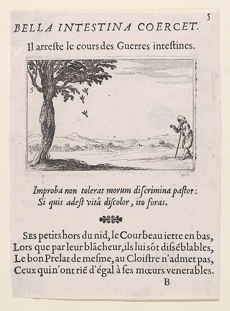 Le Corbeau et ses Petits (The Raven and its Young), from Lux Claustri ou La Lumière du Cloitre (The Light of the Cloisters), plate 5