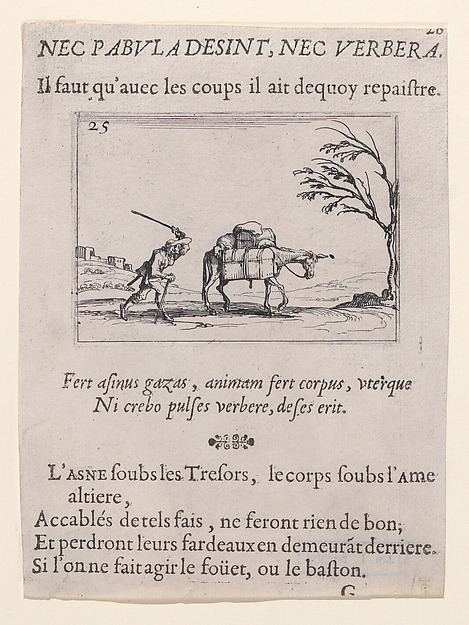 Le Paysan Frappant son Ane (The Peasant Striking his Donkey), from Lux Claustri ou La Lumière du Cloitre (The Light of the Cloisters), plate 25