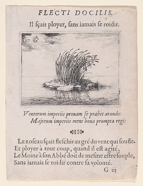 Les Roseaux et Le Vent (The Reed and The Wind), from Lux Claustri ou La Lumière du Cloitre (The Light of the Cloisters), plate 27