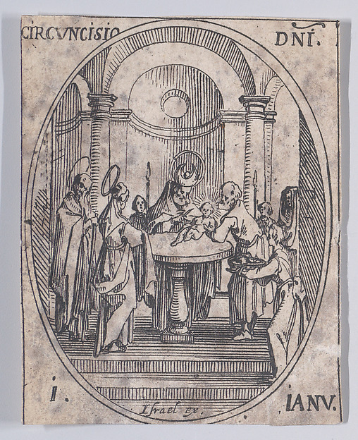 La Circoncision de Jésus-Christ (The Circumcision of Christ), January 1st, from "Les Images De Tous Les Saincts et Saintes de L'Année" (Images of All of the Saints and Feast Days of the Year) by Jacques Callot