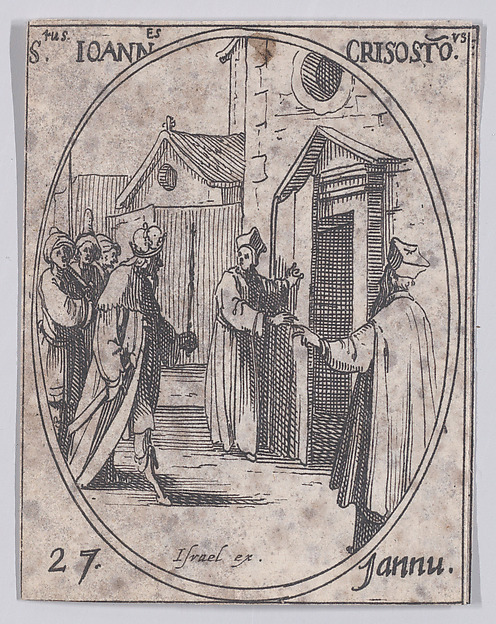 S. Jean Chrysostome (St. John Chrisostome), January 27th, from "Les Images De Tous Les Saincts et Saintes de L'Année" (Images of All of the Saints and Feast Days of the Year)