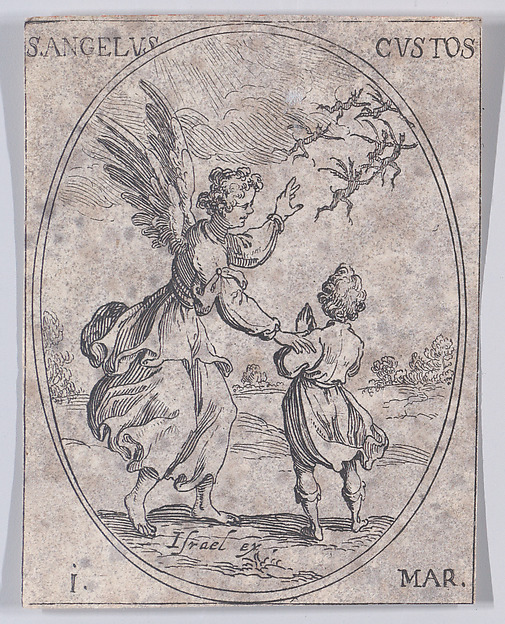 Le S. Ange Gardien (The Guardian Angel), March 1st, from "Les Images De Tous Les Saincts et Saintes de L'Année" (Images of All of the Saints and Religious Events of the Year)