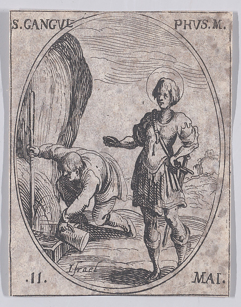 S. Gangulphe, martyr (St. Gangulphus, Martyr), May 11th, from "Les Images De Tous Les Saincts et Saintes de L'Année" (Images of All of the Saints and Religious Events of the Year)
