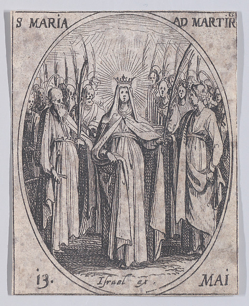 Ste. Marie des Martyres (St. Maria of the Martyrs), May 13th, from "Les Images De Tous Les Saincts et Saintes de L'Année" (Images of All of the Saints and Religious Events of the Year)
