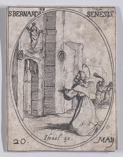 S. Bernadin, de Sienne (St. Bernardine of Siena), May 20th, from "Les Images De Tous Les Saincts et Saintes de L'Année" (Images of All of the Saints and Religious Events of the Year)