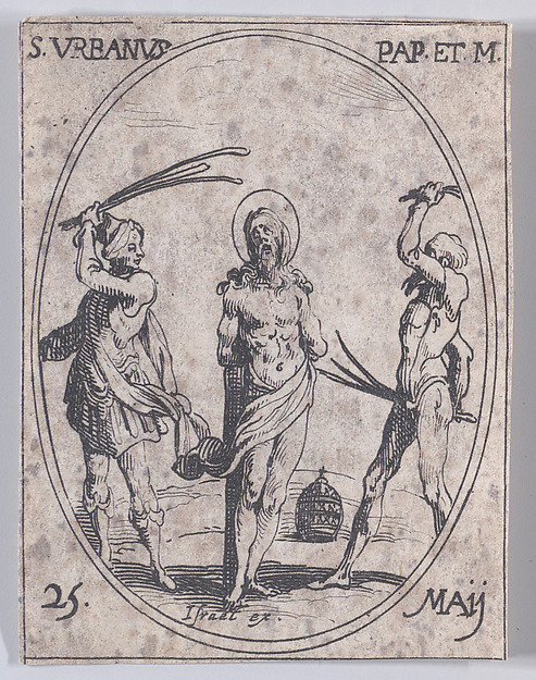S. Urbain, pape et martyr (St. Urban, Pope and Martyr), May 25th, from "Les Images De Tous Les Saincts et Saintes de L'Année" (Images of All of the Saints and Religious Events of the Year)