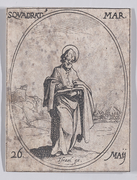 S. Quadrat, martyr (St. Quadratus, Martyr), May 26th, from "Les Images De Tous Les Saincts et Saintes de L'Année" (Images of All of the Saints and Religious Events of the Year)