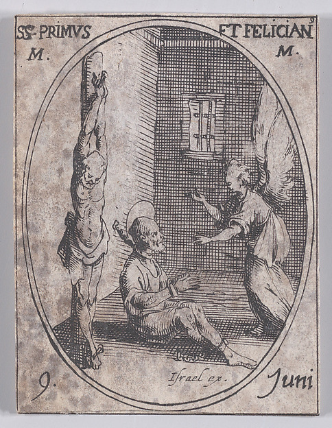 S. Prime et S. Félicien, martyrs (St. Primus and St. Felician, Martyrs), June 9th, from "Les Images De Tous Les Saincts et Saintes de L'Année" (Images of All of the Saints and Religious Events of the Year)