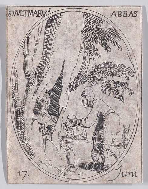 S. Vultmar, abbé (St. Vultmar, Abbot), June 17th, from "Les Images De Tous Les Saincts et Saintes de L'Année" (Images of All of the Saints and Religious Events of the Year)