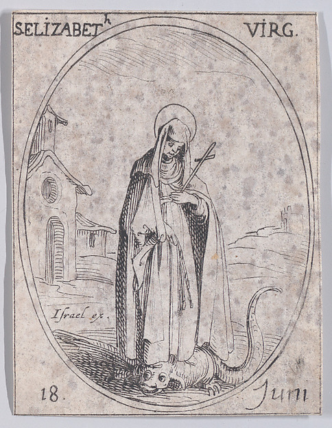 Ste. Elizabeth, vierge (St. Elizabeth, Virgin), June 18th, from "Les Images De Tous Les Saincts et Saintes de L'Année" (Images of All of the Saints and Religious Events of the Year)