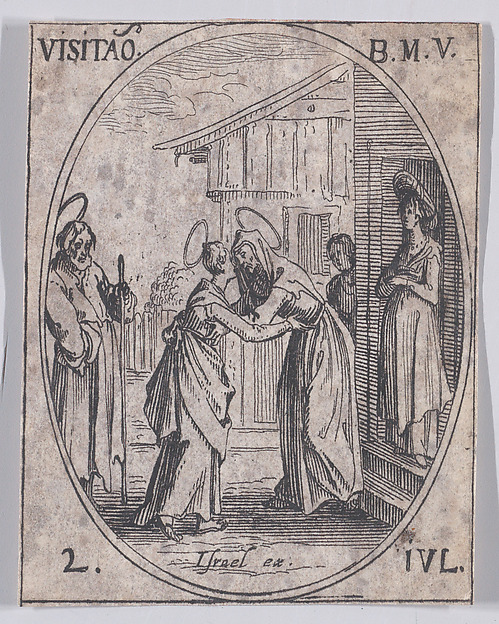 La Visitation de la Sainte Vierge (The Visitation), July 2nd, from "Les Images De Tous Les Saincts et Saintes de L'Année" (Images of All of the Saints and Religious Events of the Year) by Jacques Callot