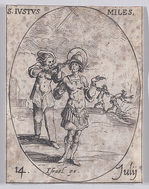 S. Juste, soldat (St. Justus, Soldier), July 14th, from "Les Images De Tous Les Saincts et Saintes de L'Année" (Images of All of the Saints and Religious Events of the Year)