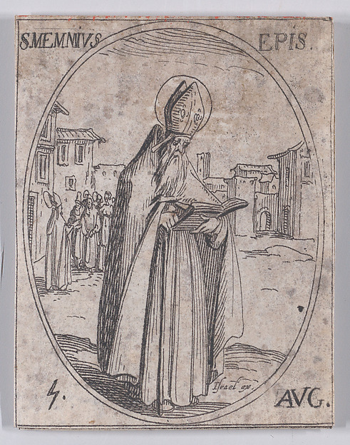 S. Memmie, évêque (St. Memmius, Bishop), August 5th, from "Les Images De Tous Les Saincts et Saintes de L'Année" (Images of All of the Saints and Religious Events of the Year)