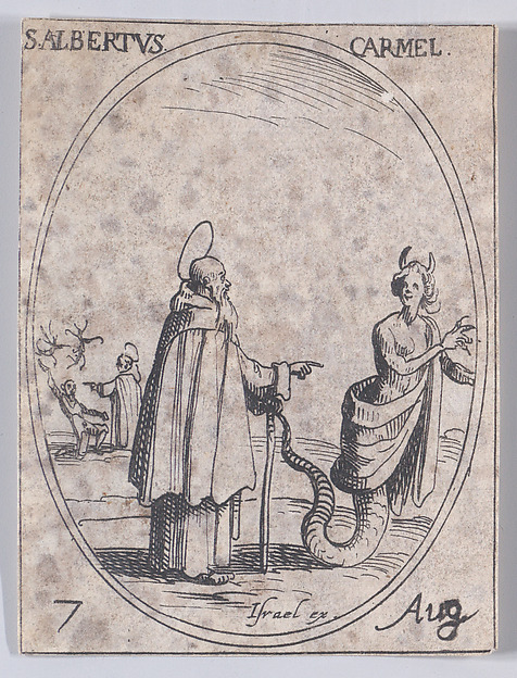 S. Albert, carmélite (St. Albert, Carmelite), August 7th, from "Les Images De Tous Les Saincts et Saintes de L'Année" (Images of All of the Saints and Religious Events of the Year)