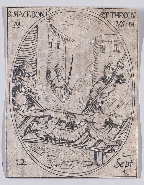S. Macédonius et S. Théodule (St. Macedonius and St. Theodolus), September 12th, from "Les Images De Tous Les Saincts et Saintes de L'Année" (Images of All of the Saints and Religious Events of the Year)