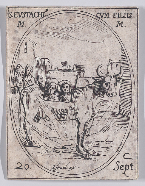 S. Eustache et Ses Enfants (St. Eustace and His Children), September 20th, from "Les Images De Tous Les Saincts et Saintes de L'Année" (Images of All of the Saints and Religious Events of the Year)