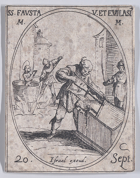 Ste. Fauste et S. Evilase (St. Fausta and St. Evilasius), September 20th, from "Les Images De Tous Les Saincts et Saintes de L'Année" (Images of All of the Saints and Religious Events of the Year)