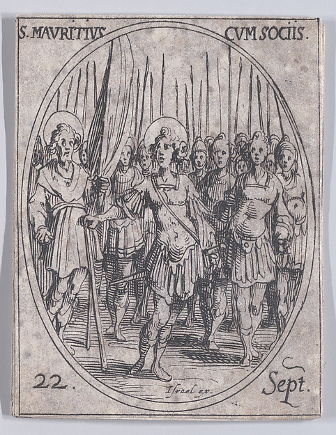 S. Maurice et Ses Compagnons (St. Maurice and His Companions), September 22nd, from "Les Images De Tous Les Saincts et Saintes de L'Année" (Images of All of the Saints and Religious Events of the Year)